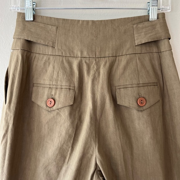 Classiques Entier Sz 2 Trousers Pants Tapered Leg High Rise Pockets Belted - Picture 6 of 9